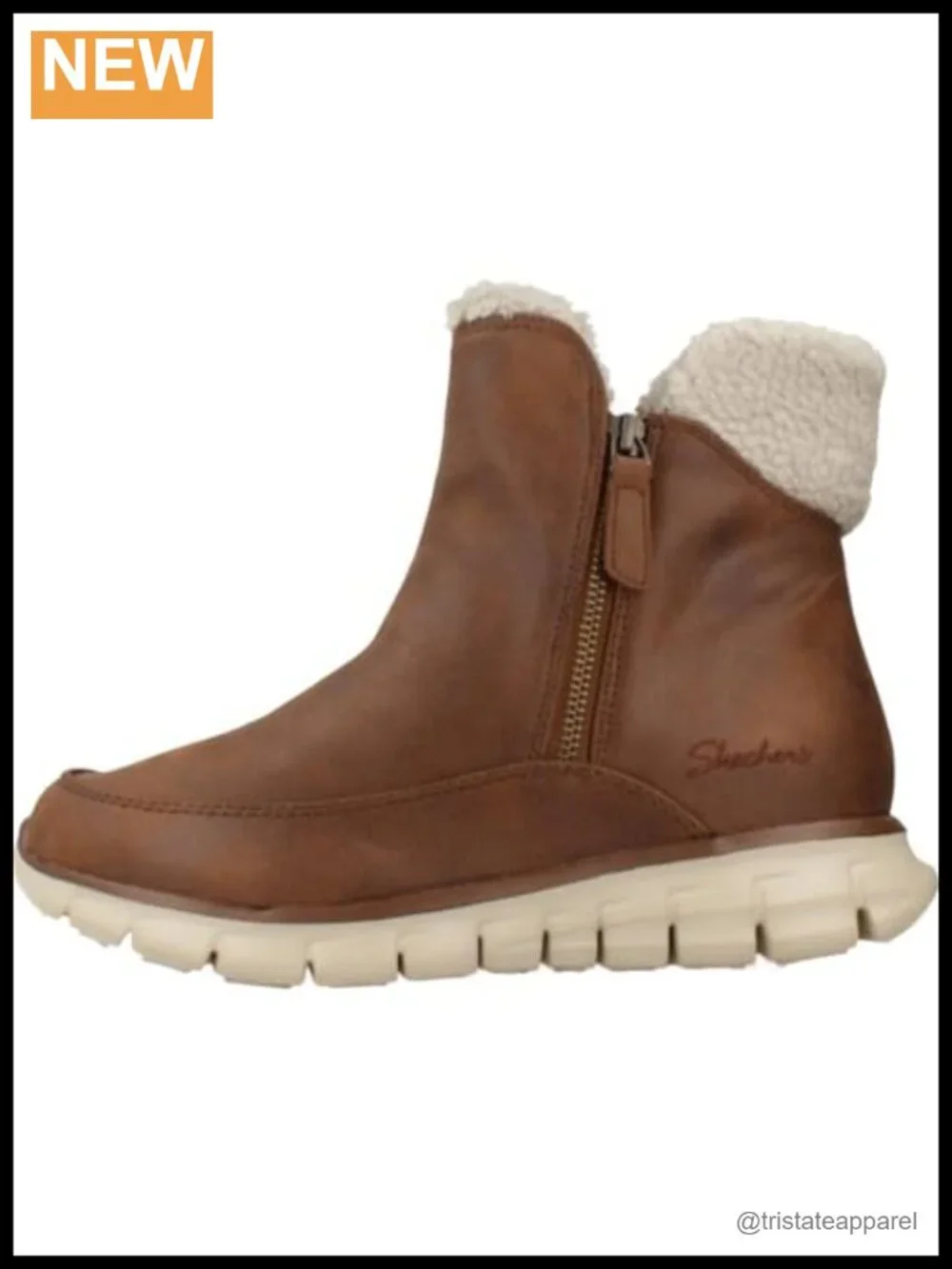 Faux Fur Ankle Booties Waterproof Snow Boots Warm Memory Foam Zip